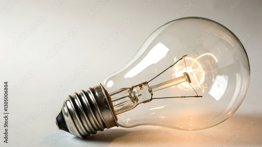 Incandescent Light Bulb on White Background Incandescent Light Bulb on White Background