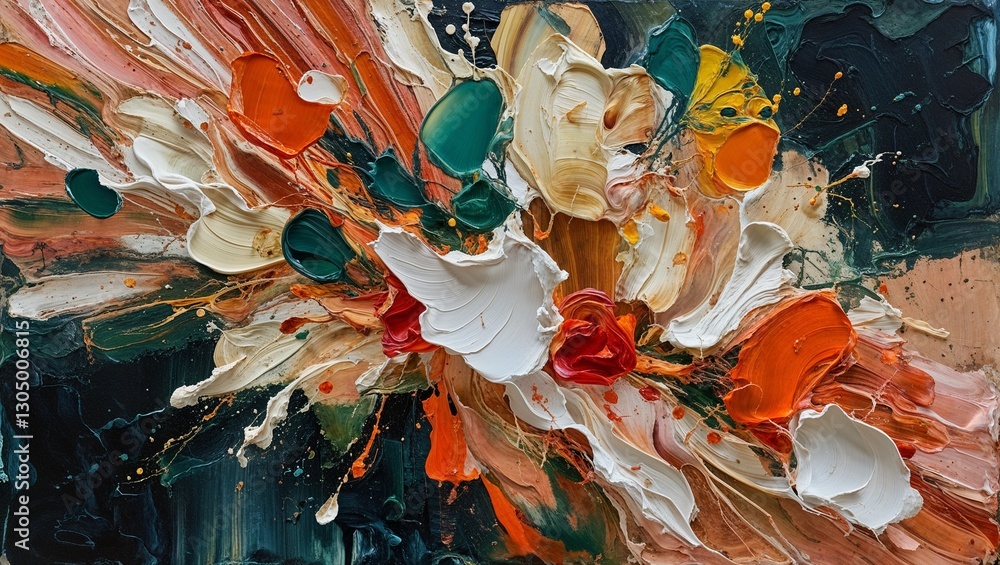 Fototapeta premium A lively abstract piece with dynamic colors and expressive lines.