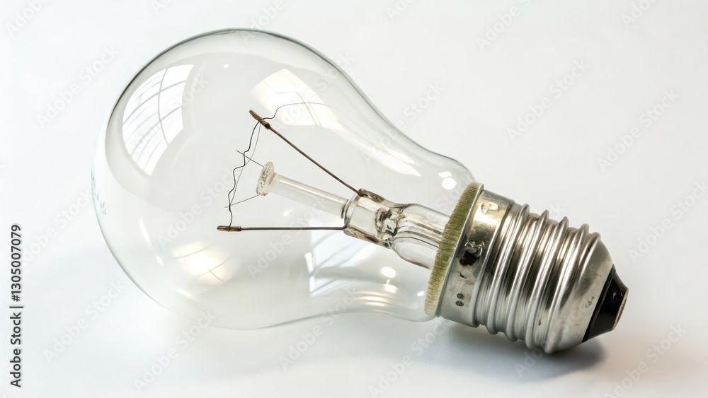 Incandescent Light Bulb on White Background Incandescent Light Bulb on White Background