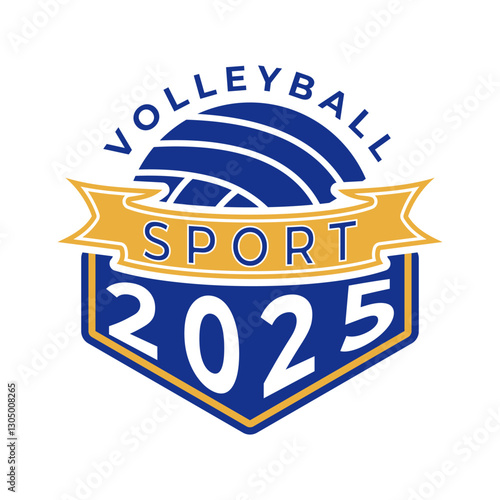 Volleyball logo vector icon. volleyball creative logo vector concept