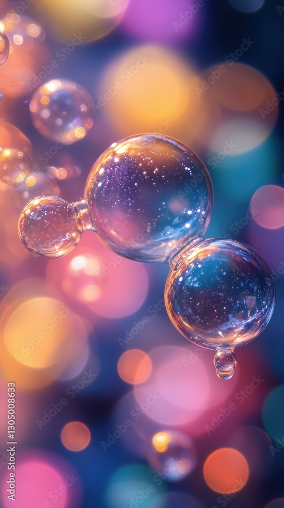 Shiny soap bubbles floating with colorful reflections, suitable for a mobile wallpaper. Shiny soap bubbles floating with colorful reflections, suitable for a mobile wallpaper.