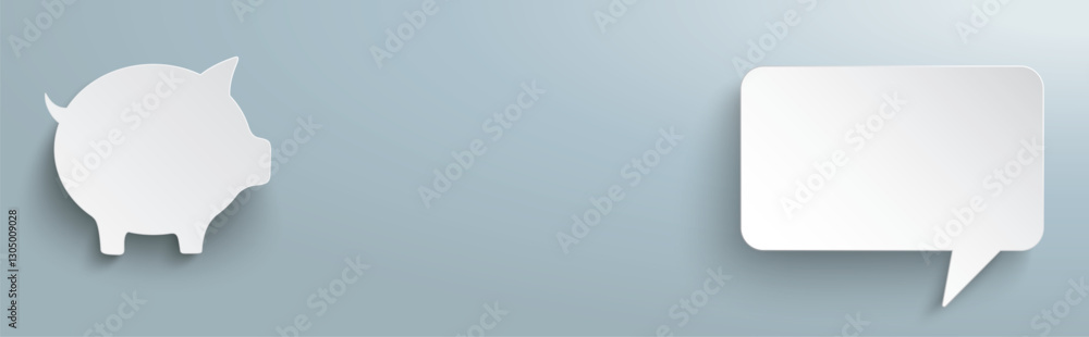 Speech Bubble Piggy Bank Header Speech Bubble Piggy Bank Header