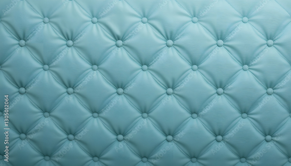 Fototapeta premium Teal Tufted Upholstery Texture Background - Textured Backgrounds