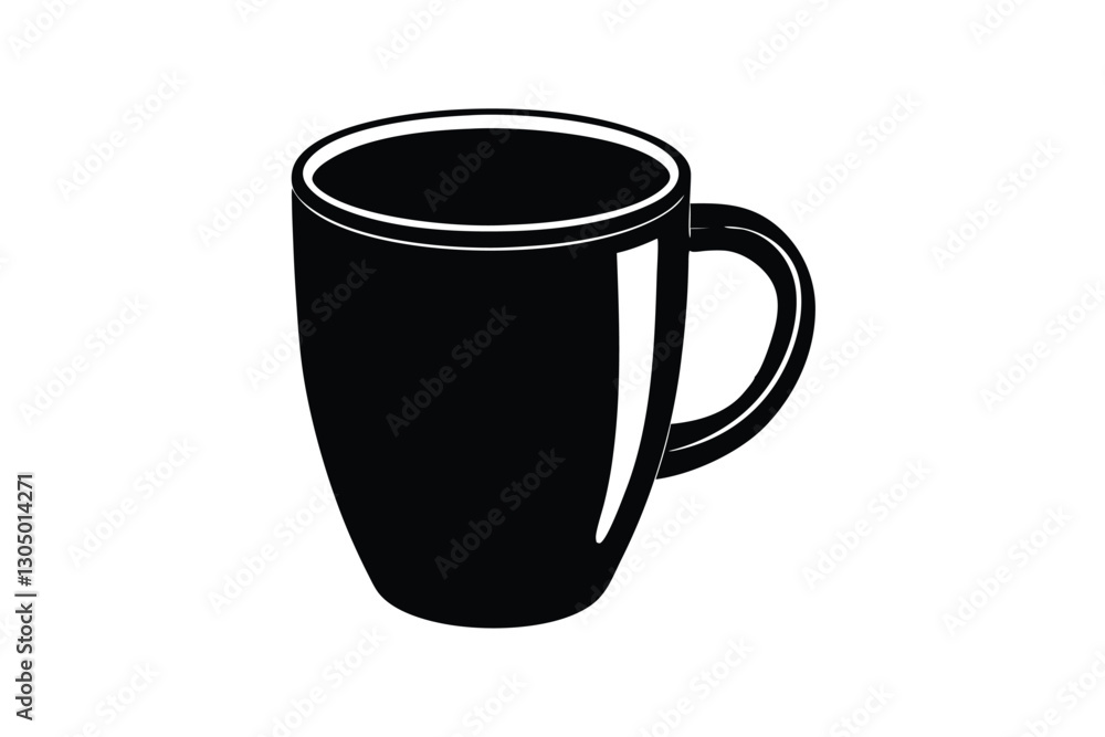 Coffee Mug vector silhouette illustration Coffee Mug vector silhouette illustration