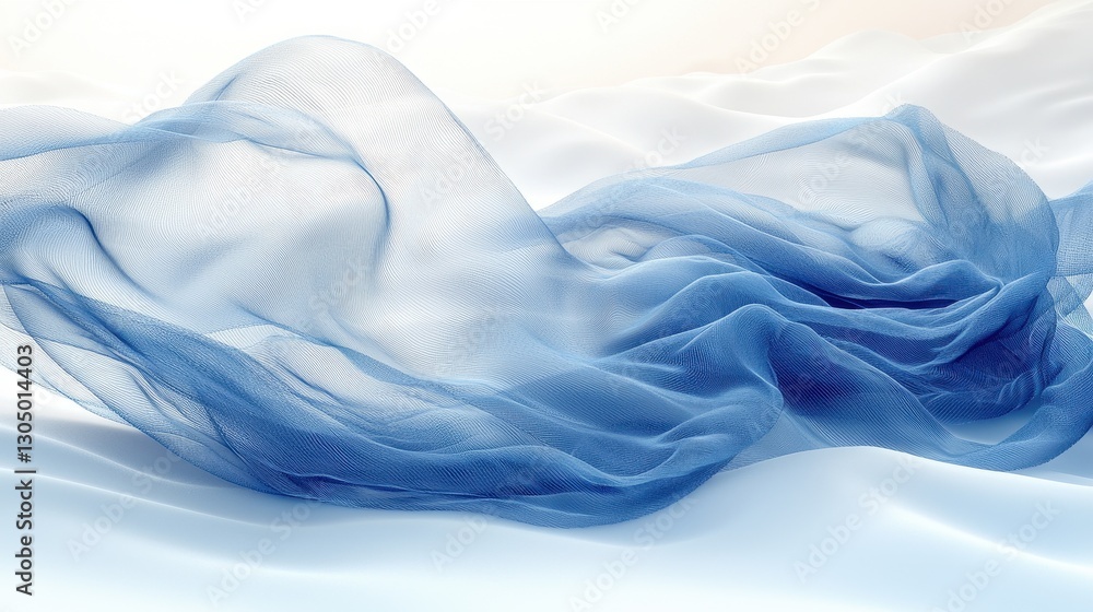 Flowing Sheer Fabric, Light Blue Flowing Sheer Fabric, Light Blue