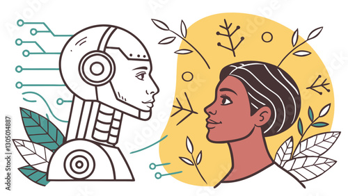 White-collar workers have a meeting with artificial intelligence.