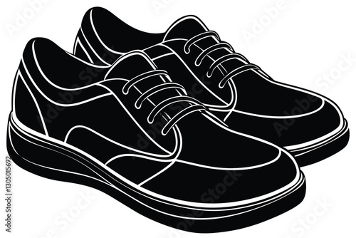 shoe black silhouette