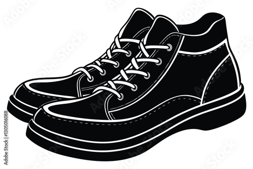 shoe black silhouette