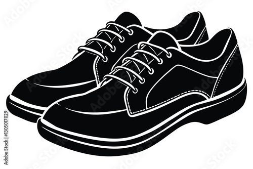 shoe black silhouette illustration