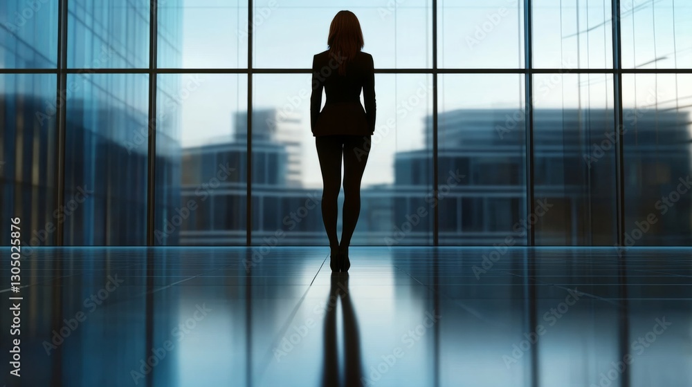 woman in a suit standing tall in a corporate environment, representing empowerment generative ai woman in a suit standing tall in a corporate environment, representing empowerment generative ai