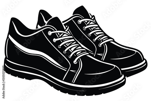 black silhouette of a shoe