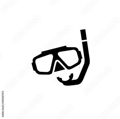 diving mask isolated on white background