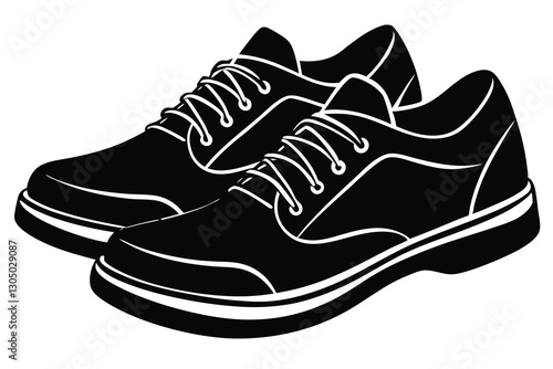 Running shoes silhouette