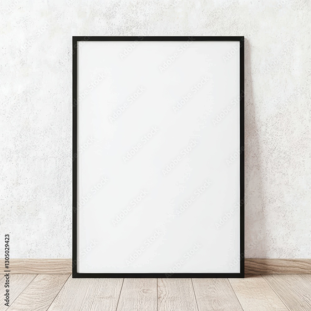 Elegant Black Frame Mockup for Artistic Interior Display Elegant Black Frame Mockup for Artistic Interior Display