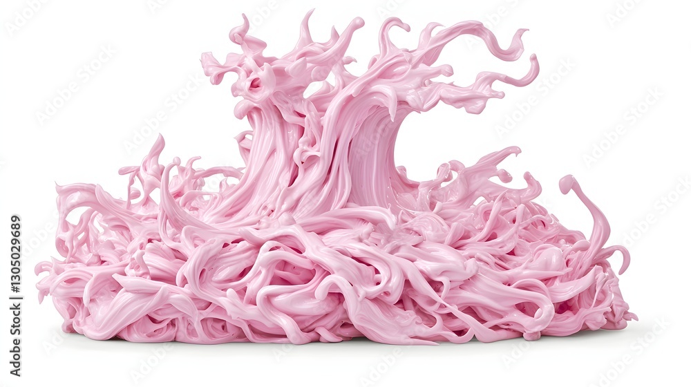 Dynamic Abstract Sculpture with Flowing Pink Tones and Fluid Forms Creating a Surreal Atmosphere Dynamic Abstract Sculpture with Flowing Pink Tones and Fluid Forms Creating a Surreal Atmosphere