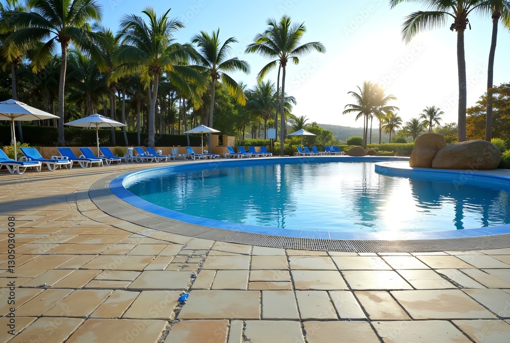 Fototapeta premium swimming pool in hotel