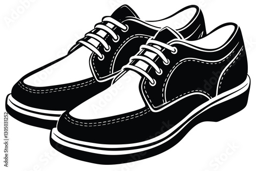 Running Shoes Silhouette Black and White Icon