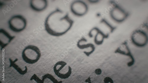 closeup of a bible