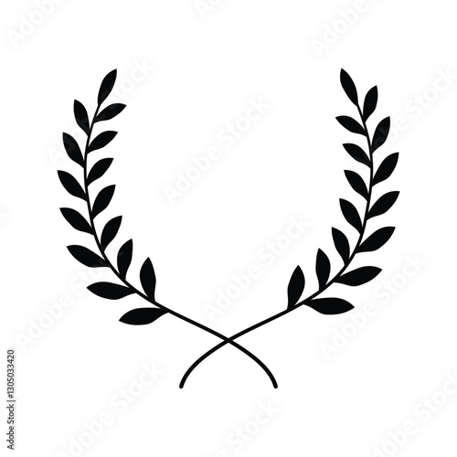Laurel Wreath Award Symbol. Vector Illustration