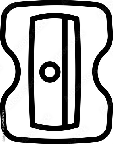 pencil sharpener outline icon – school & stationery