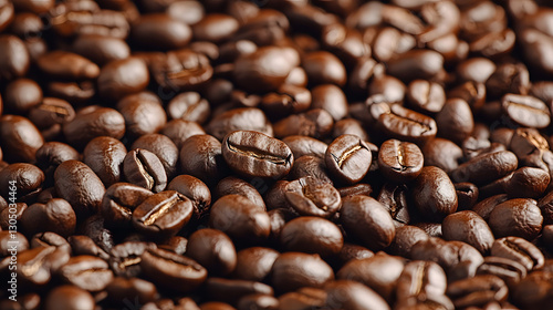 Wallpaper Mural A close-up of dark roasted coffee beans, showcasing their rich color and texture, ideal for coffee enthusiasts and connoisseurs Torontodigital.ca