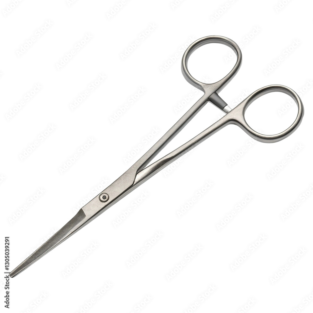 Surgical scissors with rounded tips, isolated on a transparent background Surgical scissors with rounded tips, isolated on a transparent background