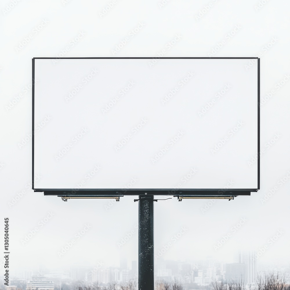 Fototapeta premium Realistic Outdoor Poster Mockup on City Billboard Setting