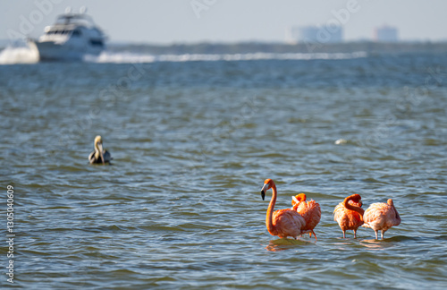 flock of flamingos 