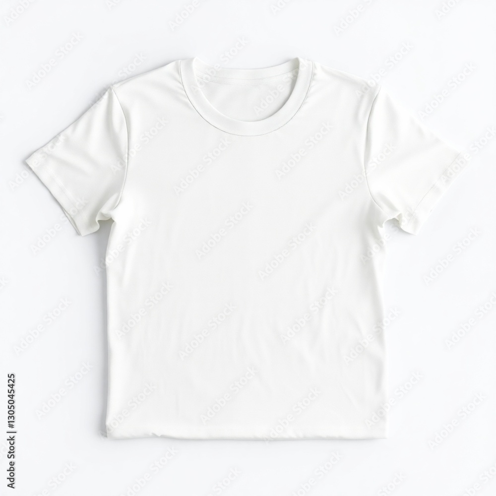 High-resolution stock photo of a crisp white folded square t-shirt mock-up, commercially styled, showcasing professional-quality lighting and texture High-resolution stock photo of a crisp white folded square t-shirt mock-up, commercially styled, showcasing professional-quality lighting and texture