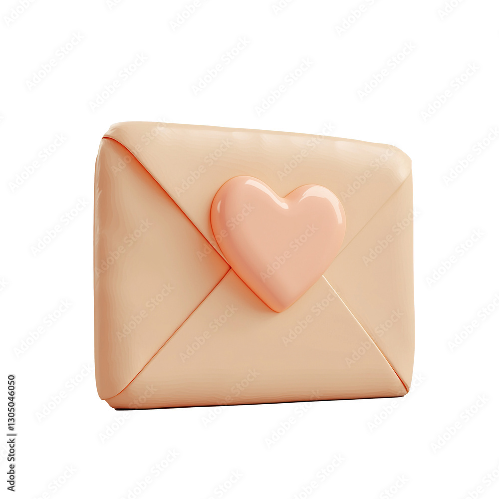 Peach Love Letter for 3D Render. Peach Love Letter for 3D Render.