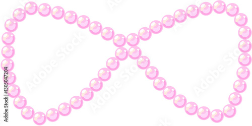 Coquette Pink Pearl Bow Ribbon