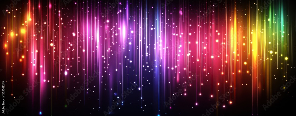 Abstract background with colorful light streaks and glowing lines on a dark backdrop Abstract background with colorful light streaks and glowing lines on a dark backdrop