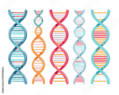 dna strand vector set
