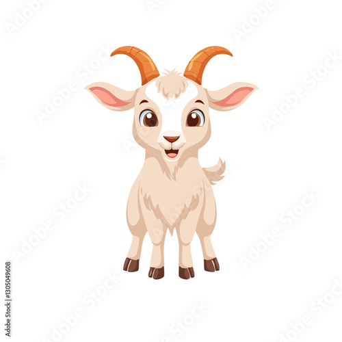 Cute goat cartoon