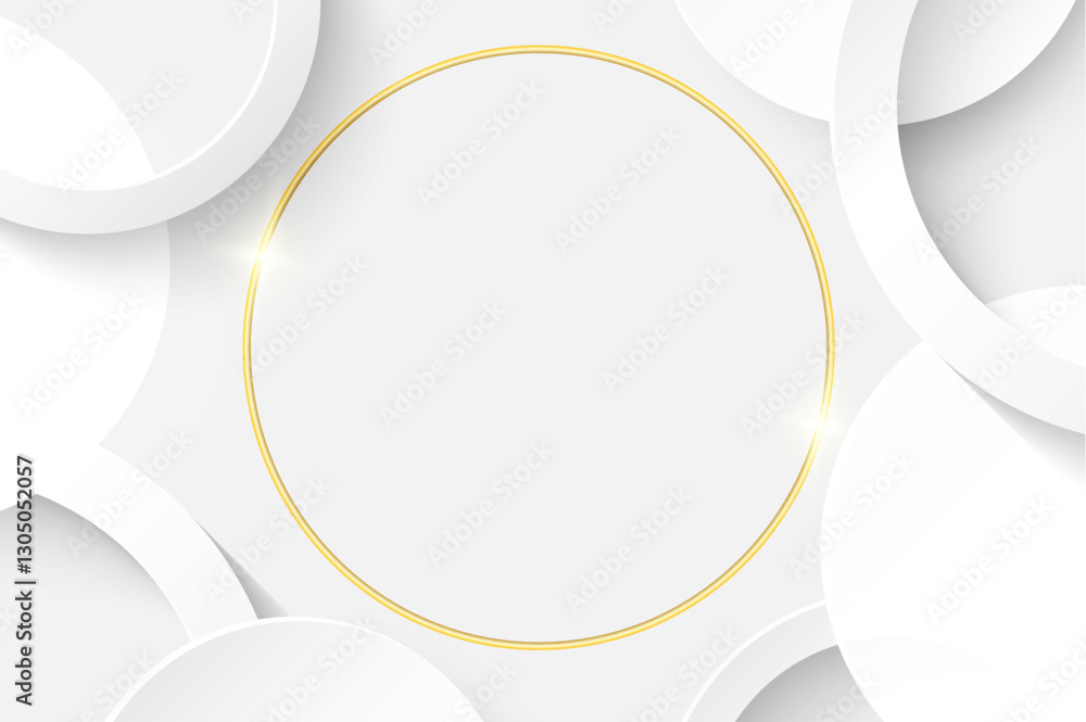Luxury white and gold abstract background with soft light and shadow. Elegant circle geometric design. vector illustration. Luxury white and gold abstract background with soft light and shadow. Elegant circle geometric design. vector illustration.