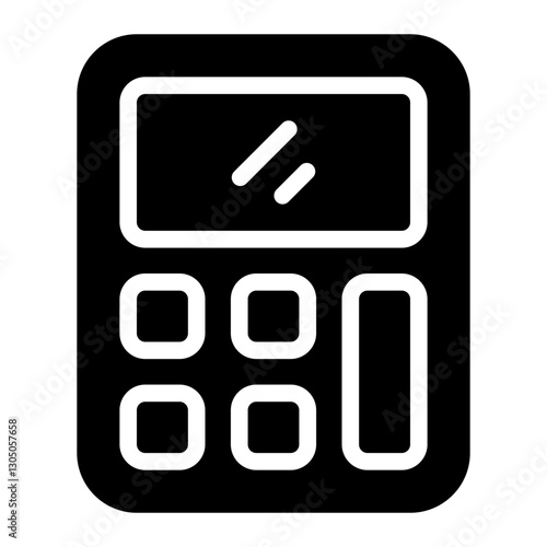 calculator glyph icon