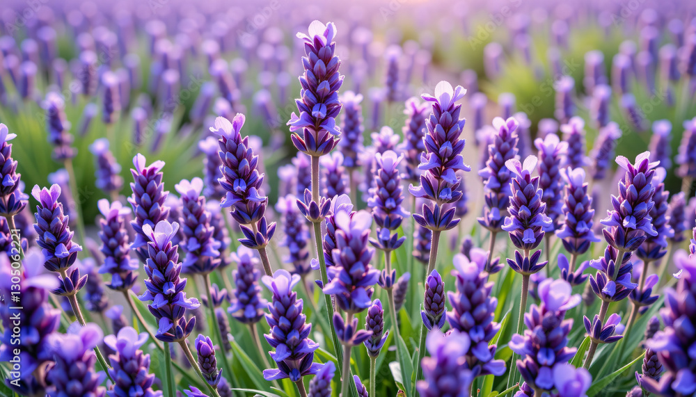Obraz premium Blooming lavender field for relaxation, aromatherapy, and nature lovers