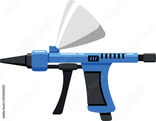 Airbrush spray paint instrument vector illustration