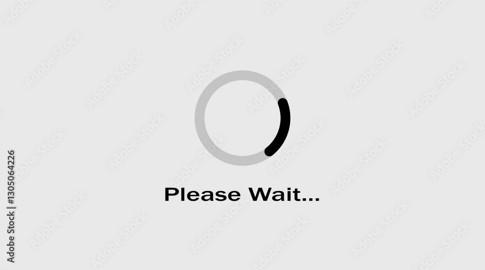 Please Wait Loading Circle on Device Screen Please Wait Loading Circle on Device Screen