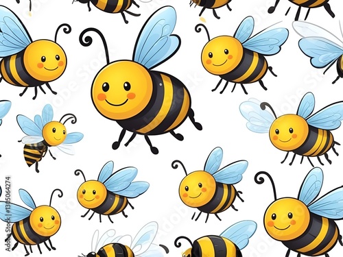 Cartoon Bees Background