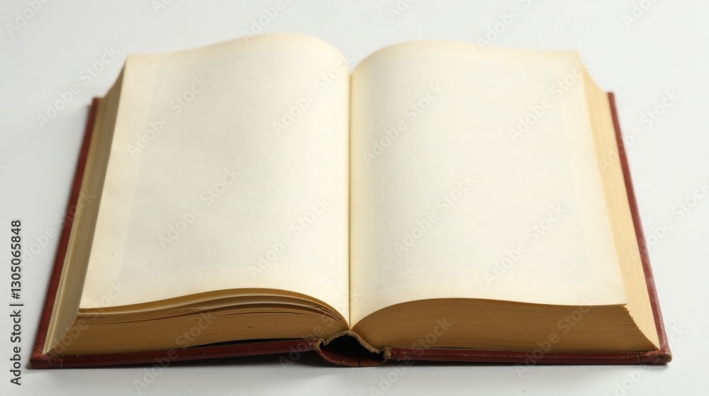 An Open Book with Blank Pages Ready for Your Text or Illustrations An Open Book with Blank Pages Ready for Your Text or Illustrations