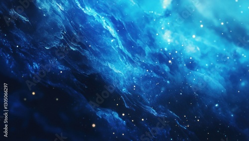 Wallpaper Mural Abstract blue nebula with glowing particles. Torontodigital.ca