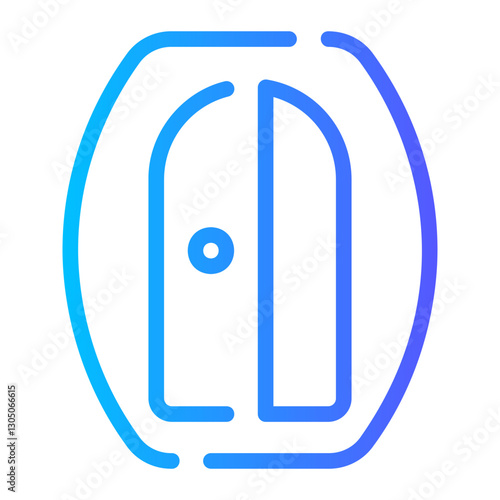 pencil sharpener gradient icon