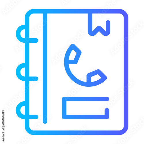 phone book gradient icon