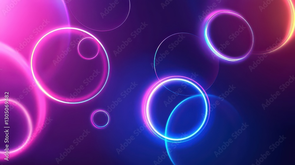 A futuristic abstract composition of interconnected geometric shapes, glowing with harmonious neon gradients. A futuristic abstract composition of interconnected geometric shapes, glowing with harmonious neon gradients.