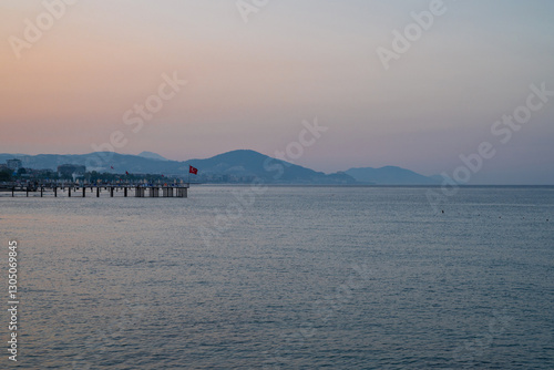 Beautiful sunrise scene on ...