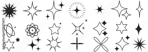 Shine sparkle icon. Vector blink star for logo, sparkle clipart. twinkle stars