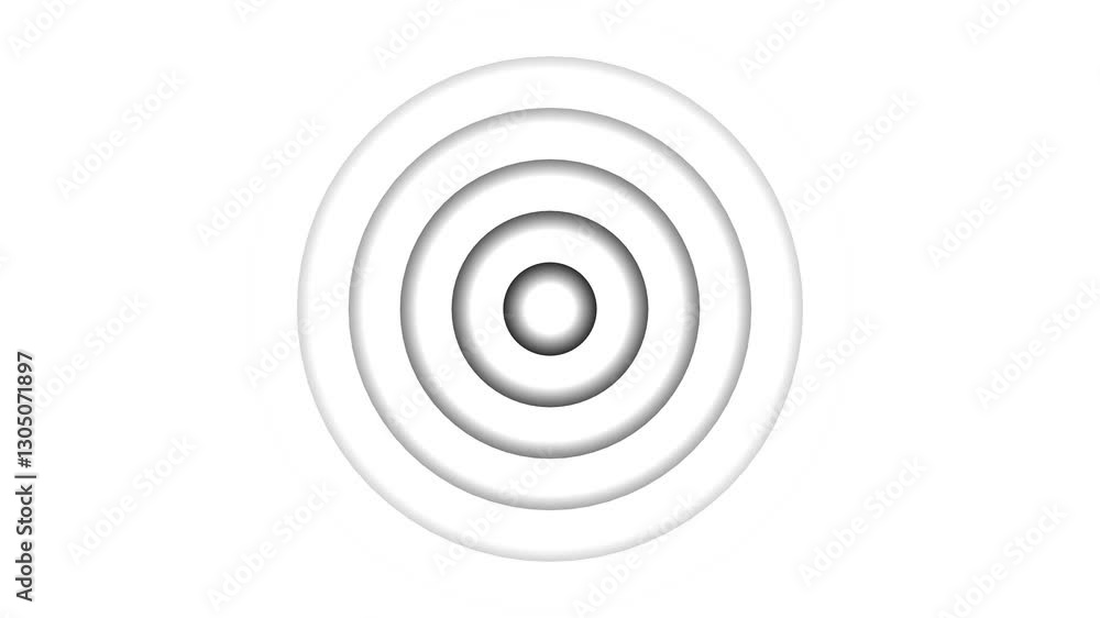Radio waves animation on white background. Radio waves animation on white background.