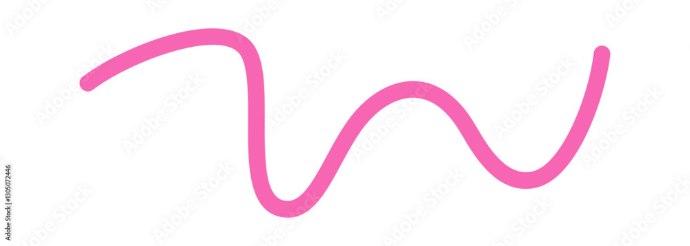 Pink curvy squiggle line doodle Pink curvy squiggle line doodle