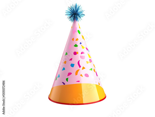 party hats isolated on white